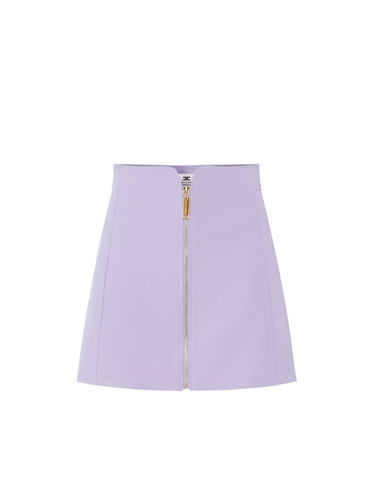 Miniskirt in double layer stretch crêpe fabric
