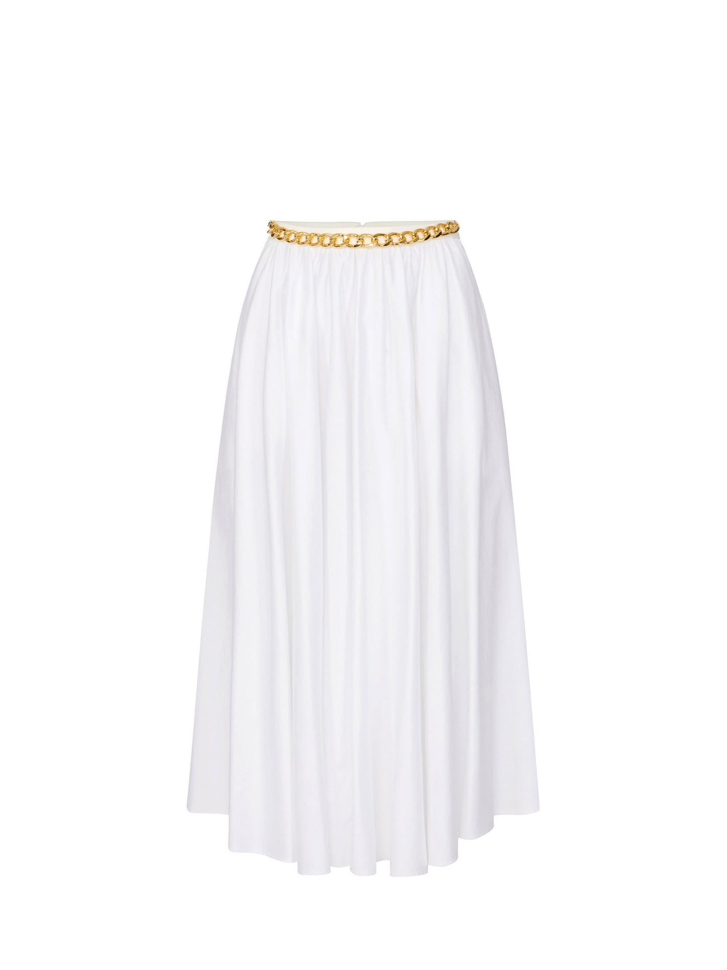 Stretch cotton skirt with jewel detail