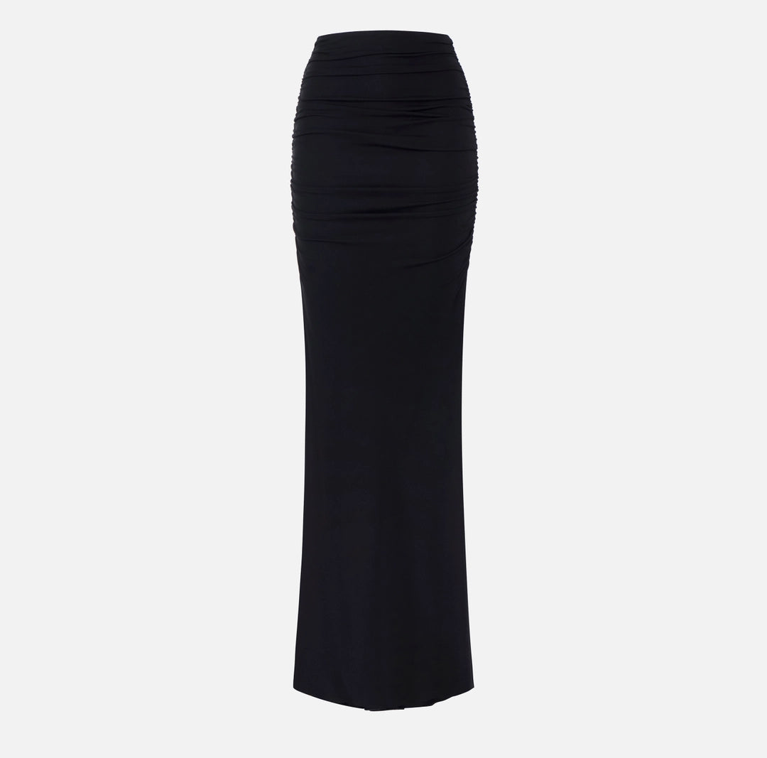 Crêpe jersey skirt with draping