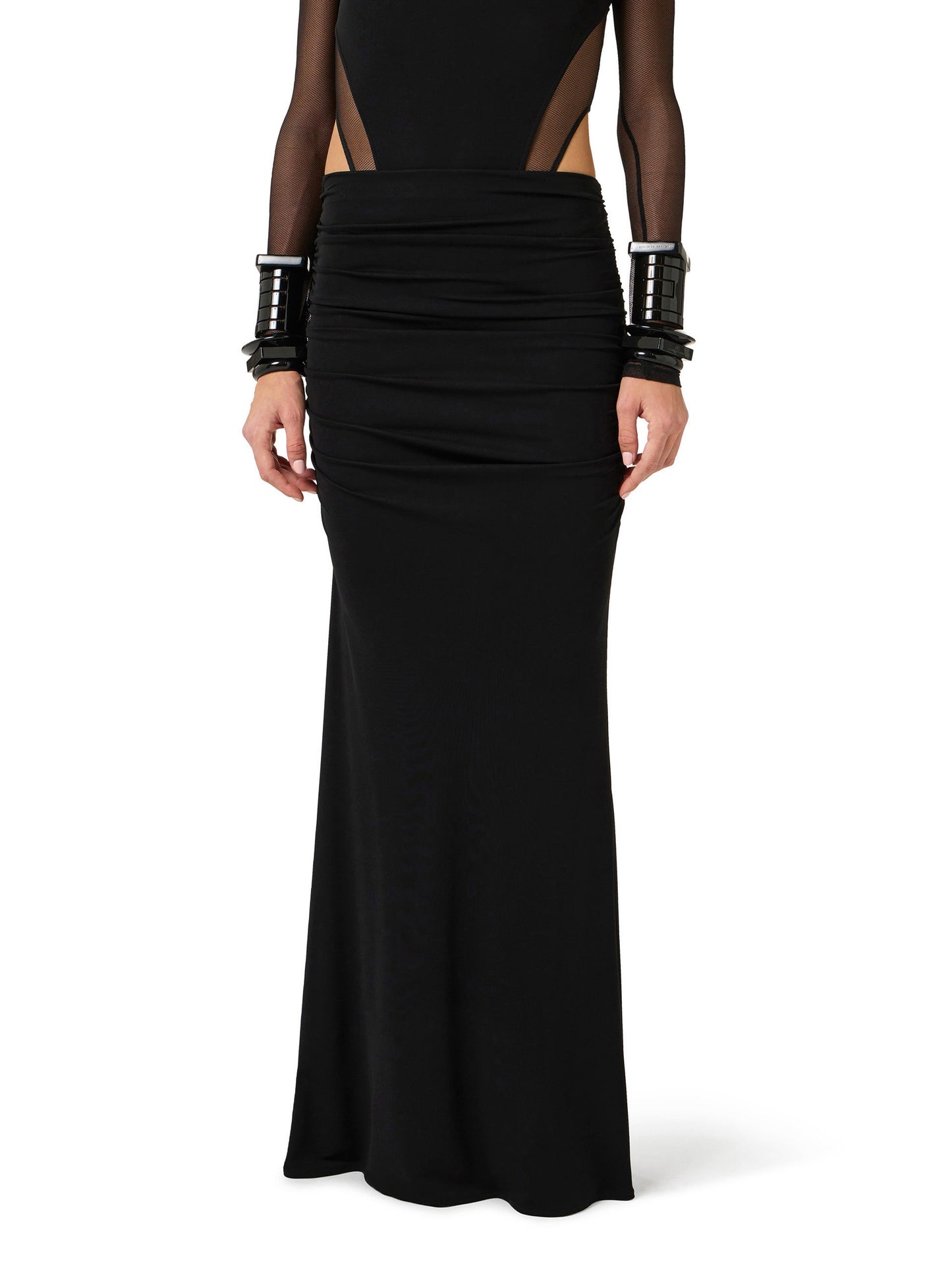 Crêpe jersey skirt with draping