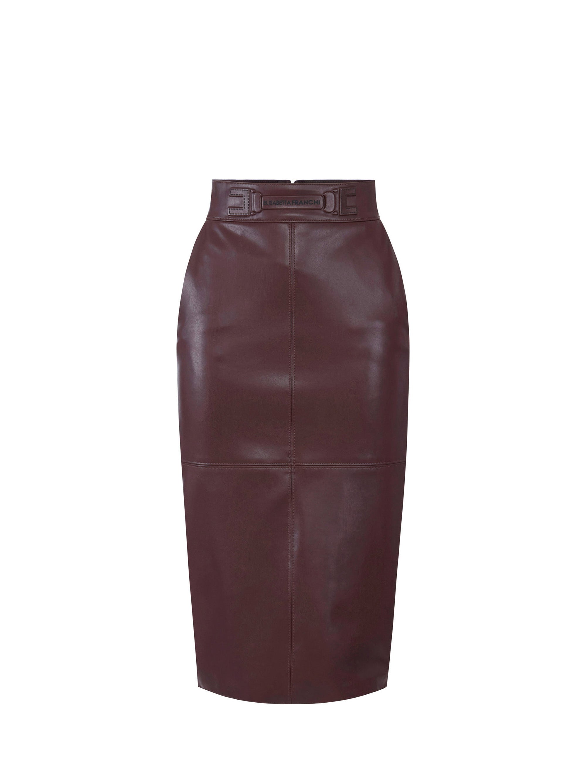 Skirt with embossed logo