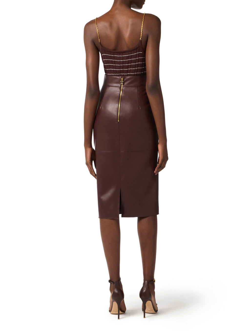 Skirt with embossed logo
