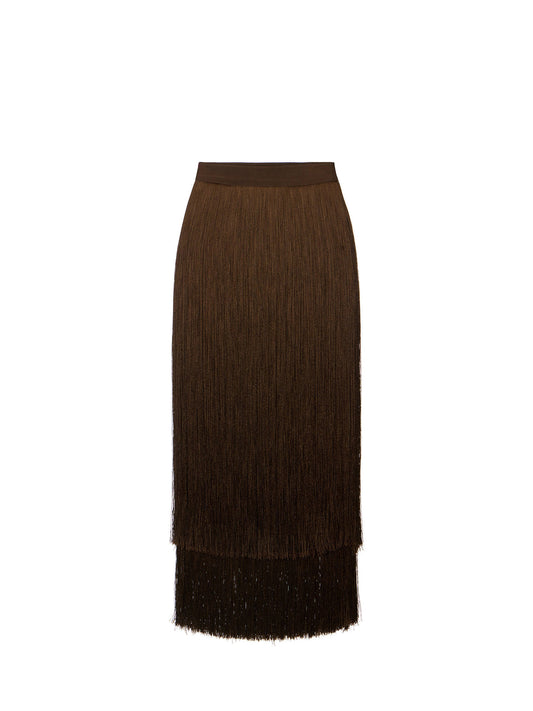 Skirt with fringes