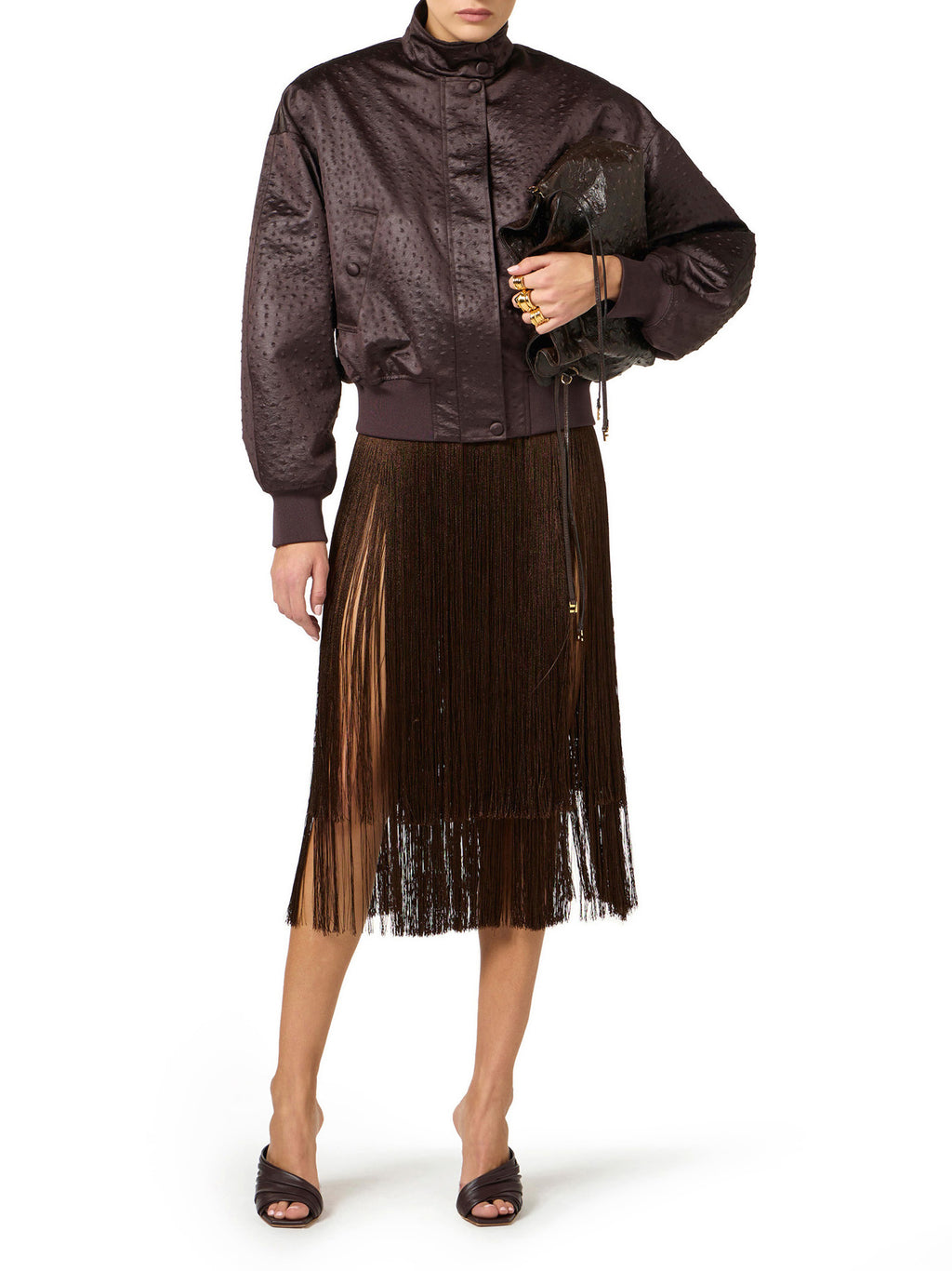Skirt with fringes