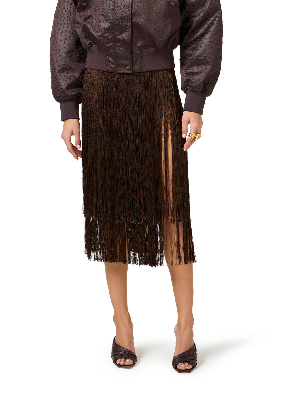 Skirt with fringes