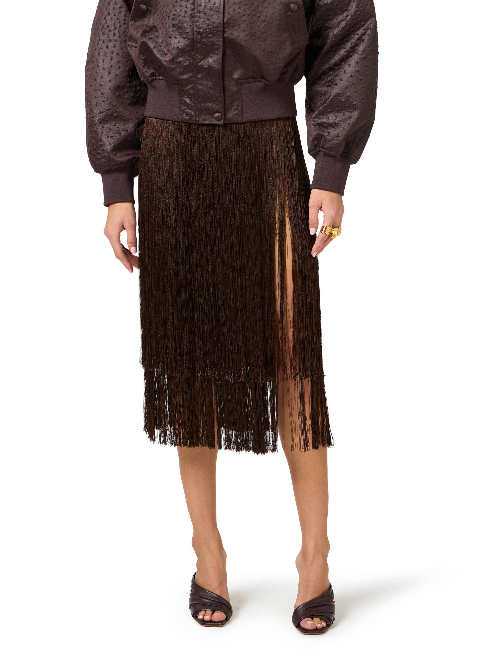 Skirt with fringes