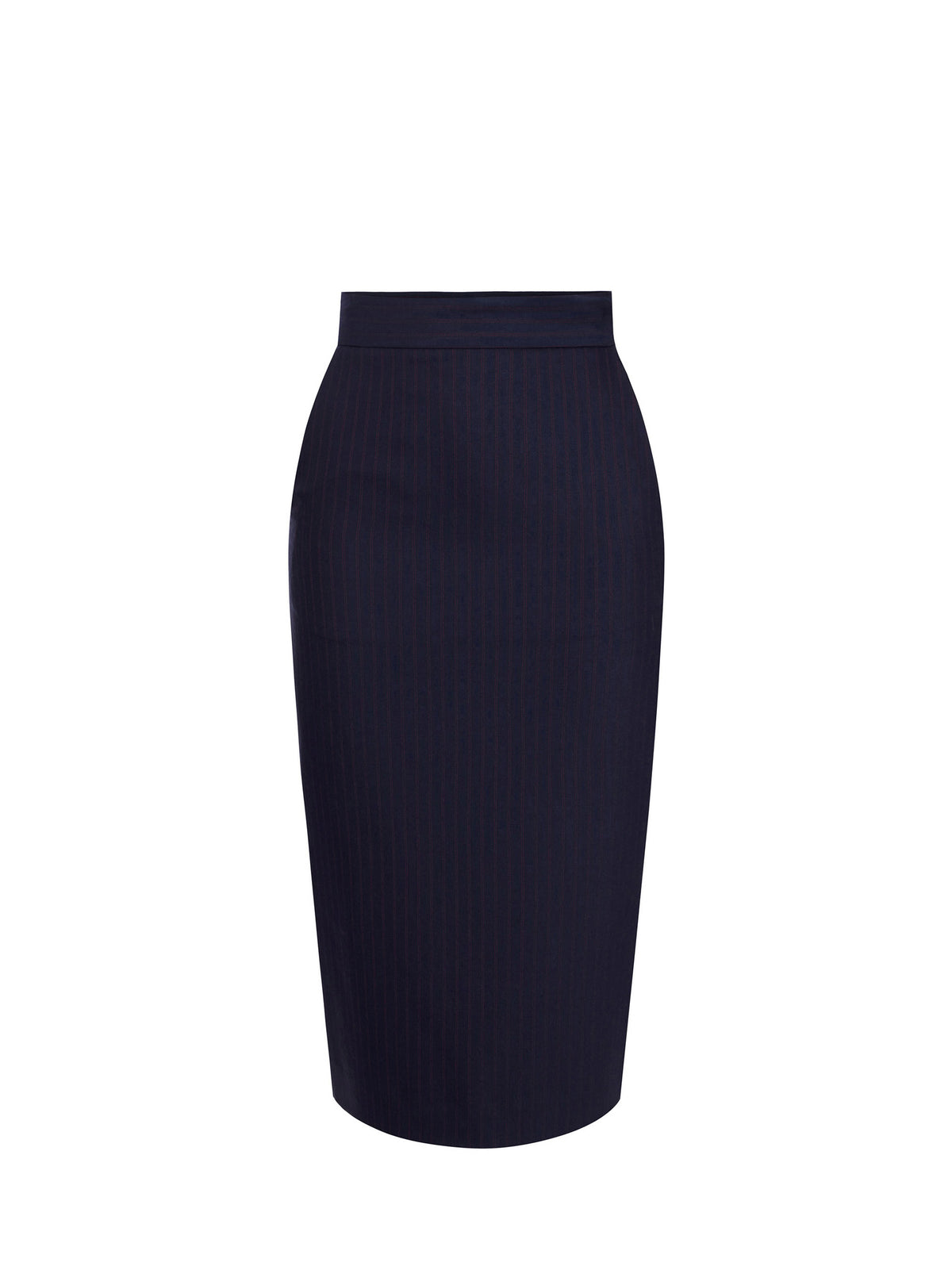 Pinstriped skirt in cool wool fabric