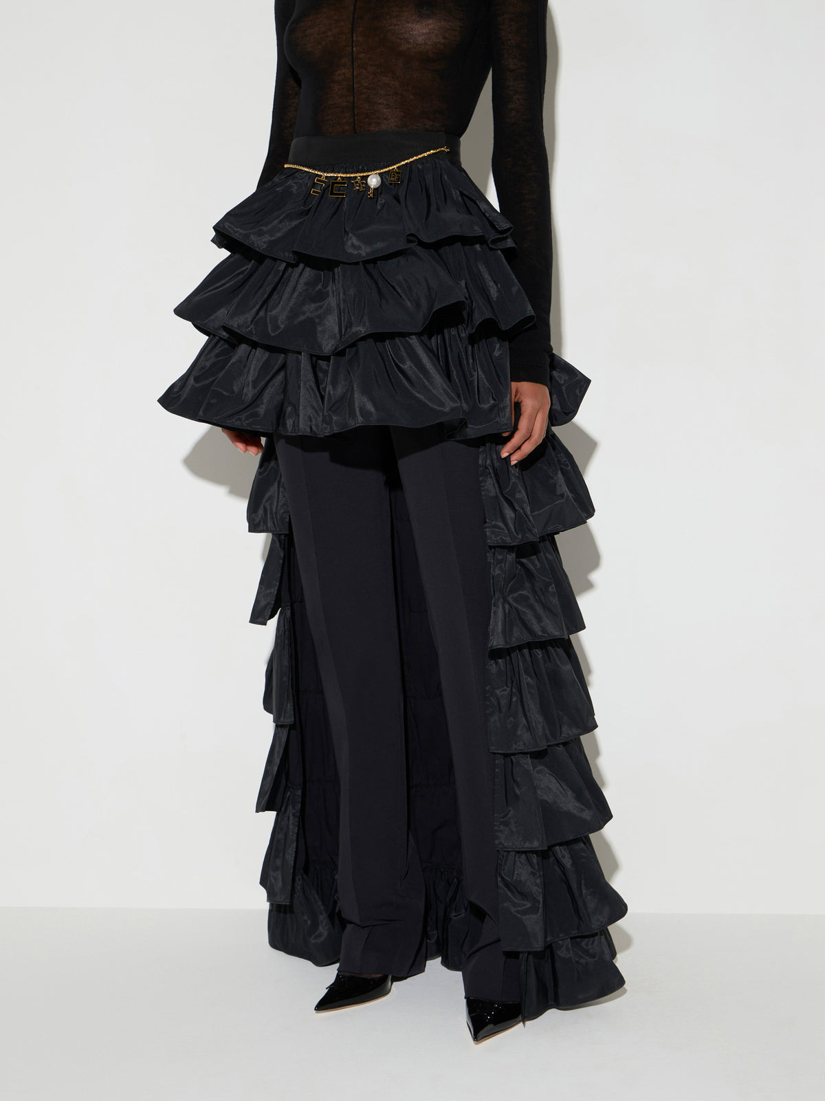 Skirt in taffeta voile fabric