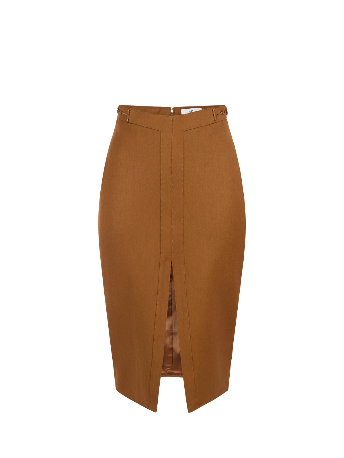 Skirt in gabardine fabric with jewel horsebits