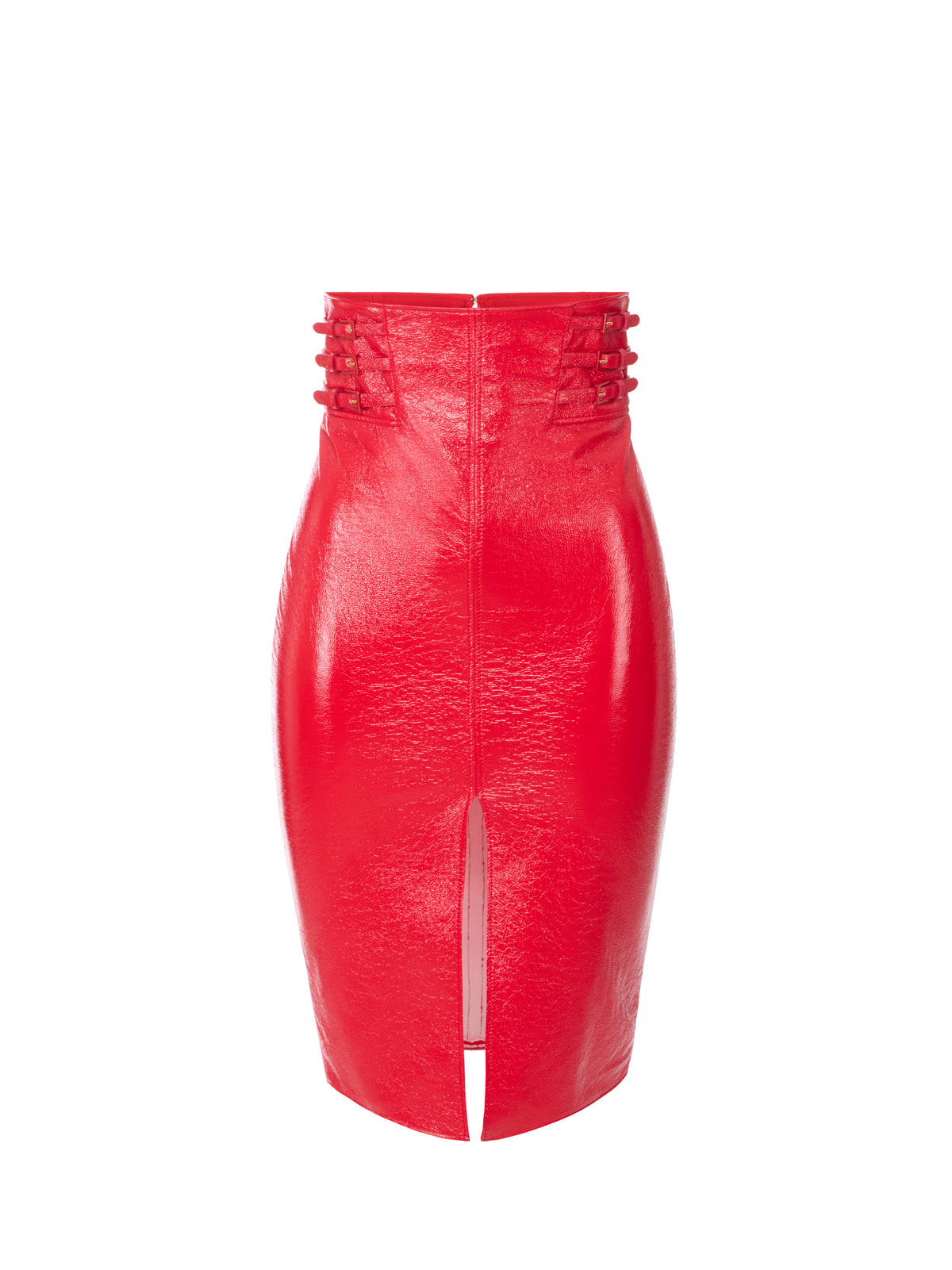 Shiny skirt with straps