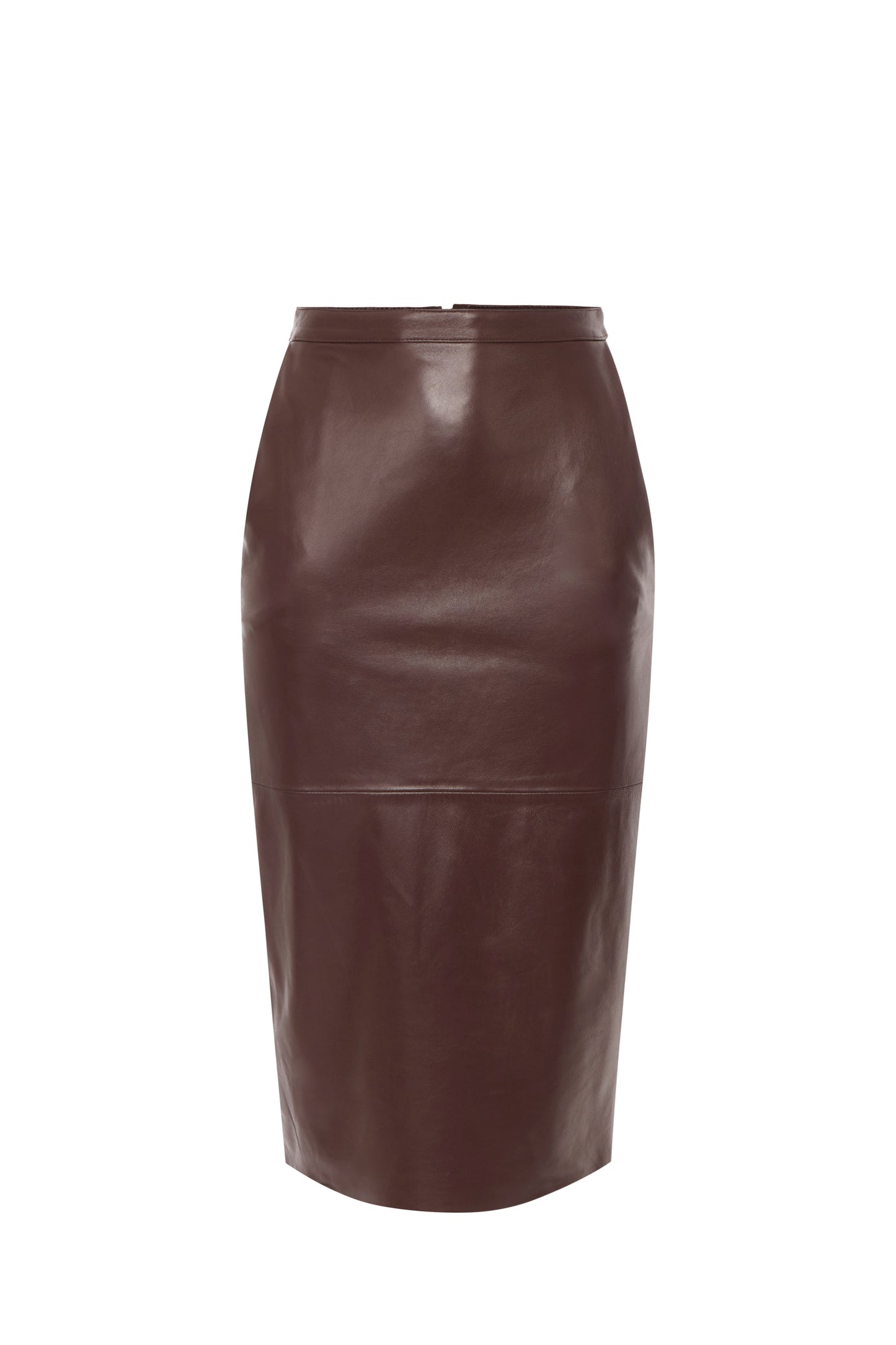 Leather longuette skirt