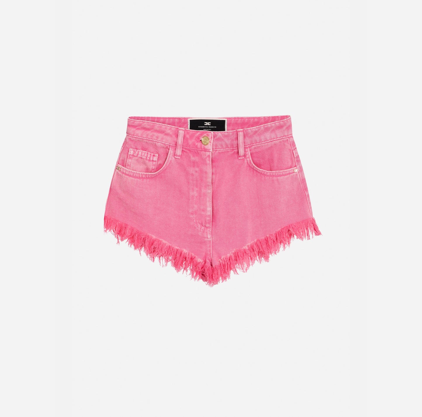 Garment-dyed cotton shorts