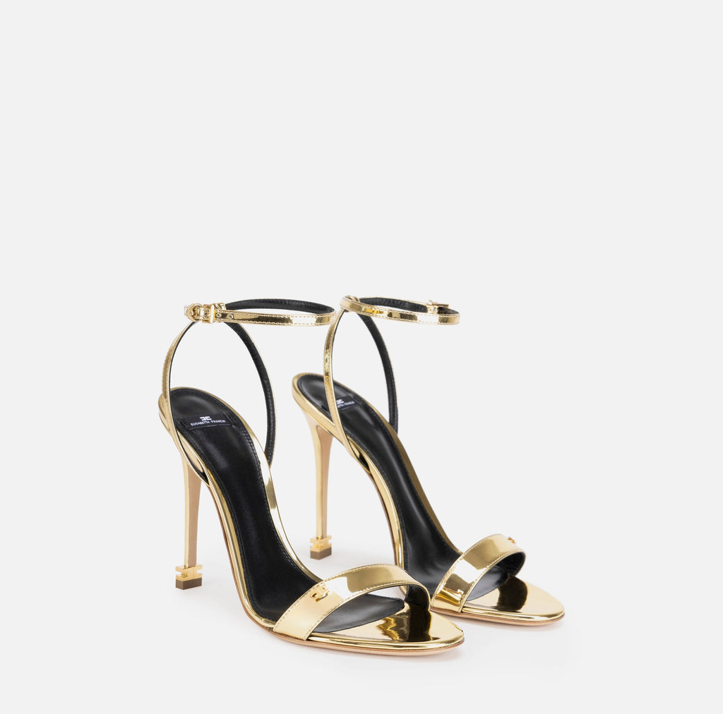 Étoile metallic fabric sandals