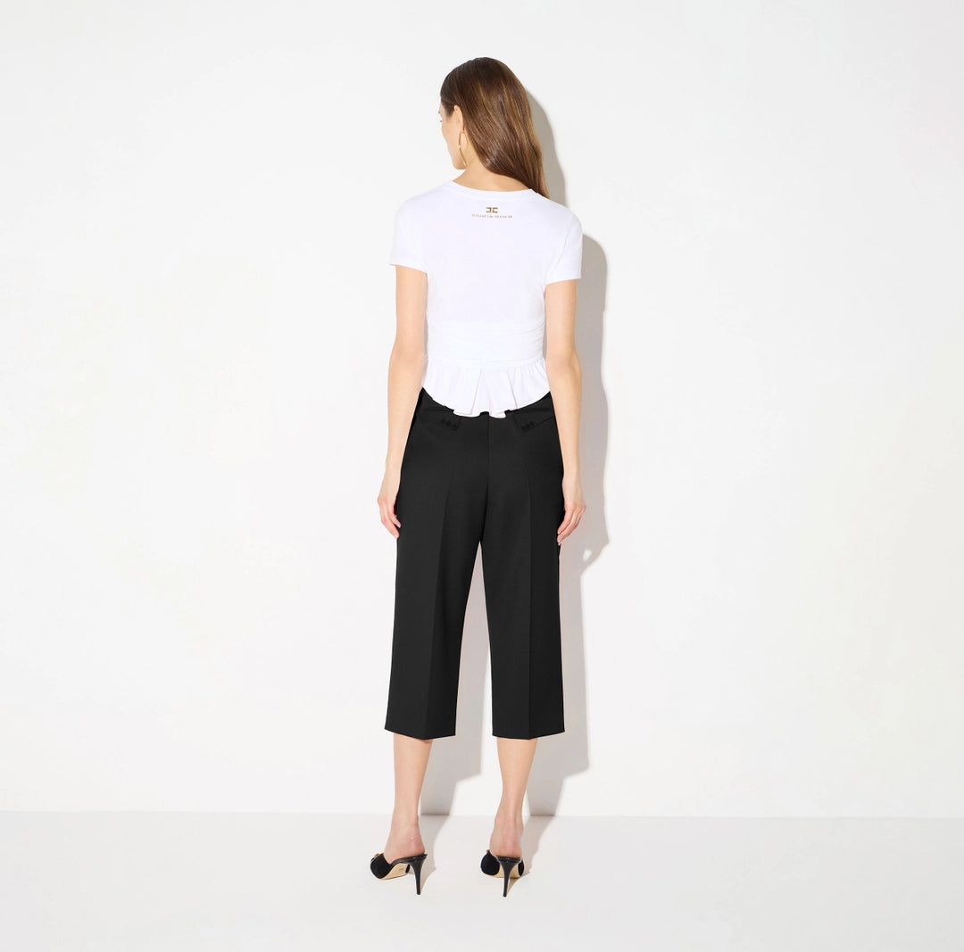 Jersey T-shirt with jewel detail