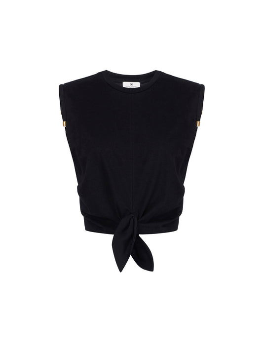 Jersey T-shirt with knot