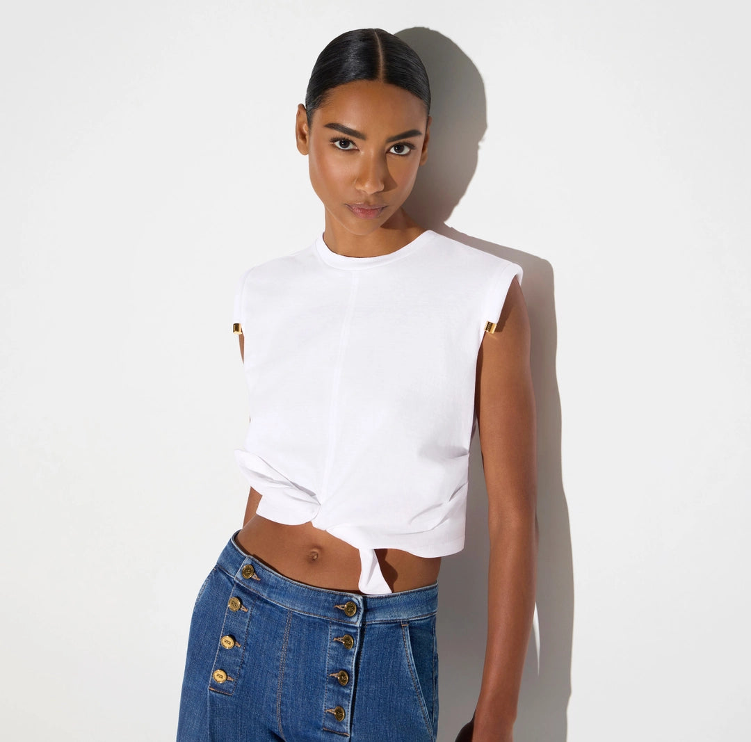 Jersey T-shirt with knot