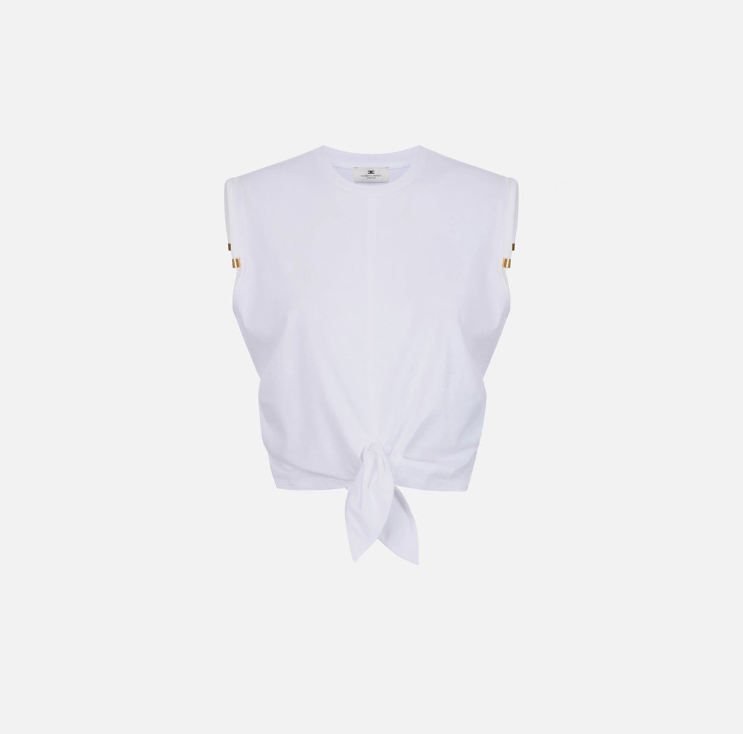 Jersey T-shirt with knot