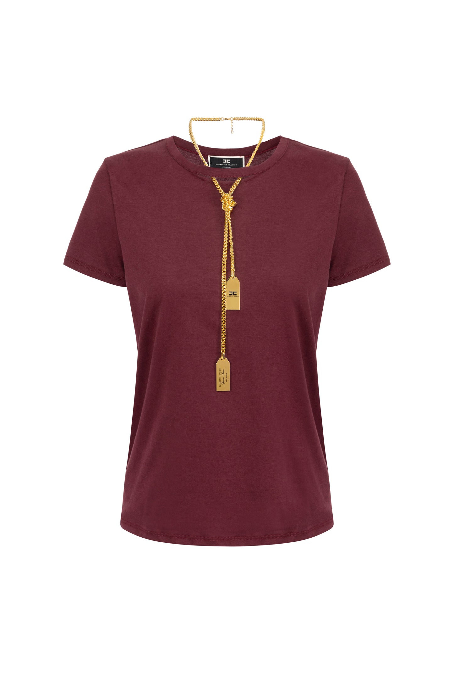 Jersey T-shirt with necklace