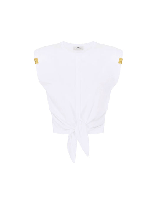 Jersey T-shirt with knot