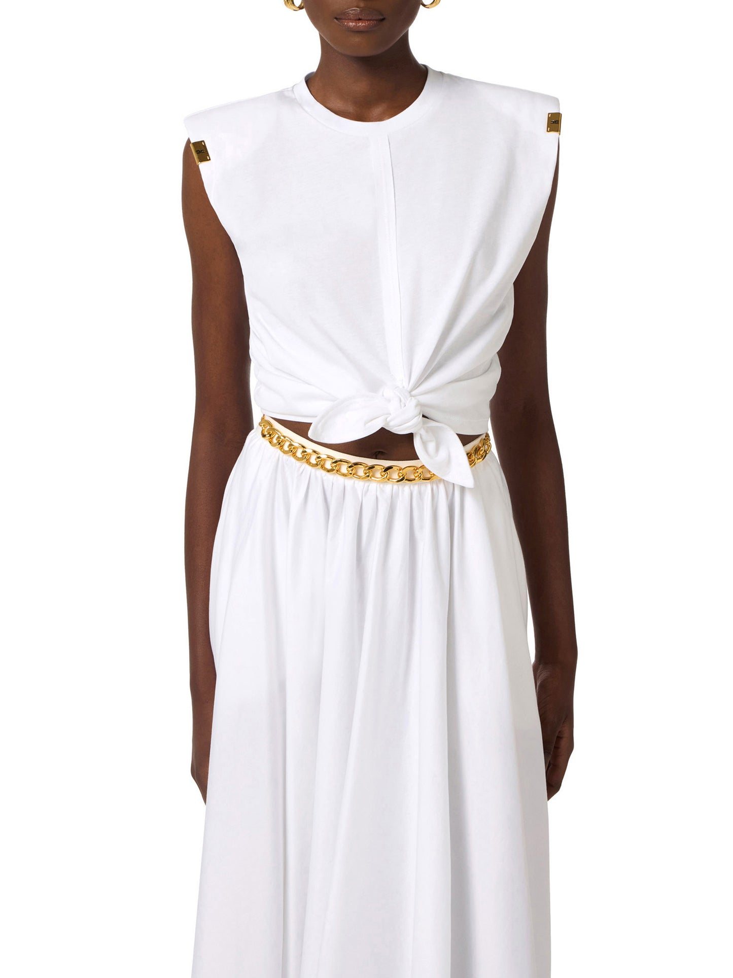 Jersey T-shirt with knot