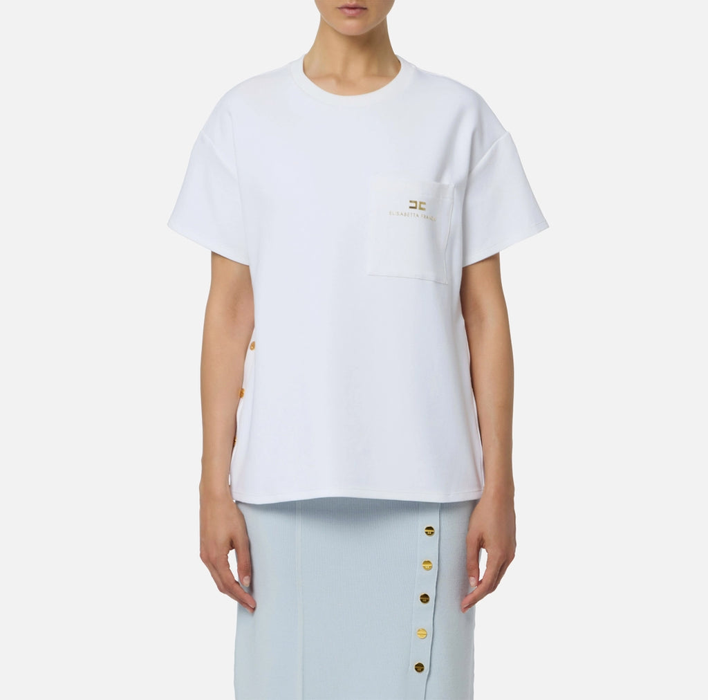 Heavy jersey T-shirt with breast pocket