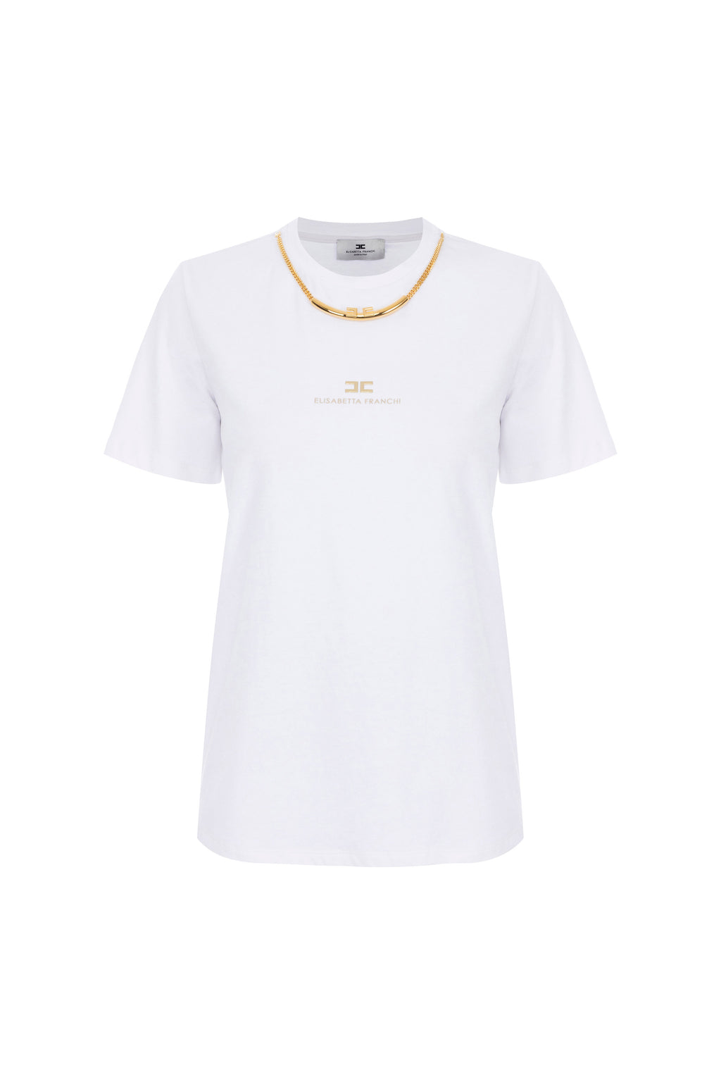 Cotton jersey T-shirt with necklace