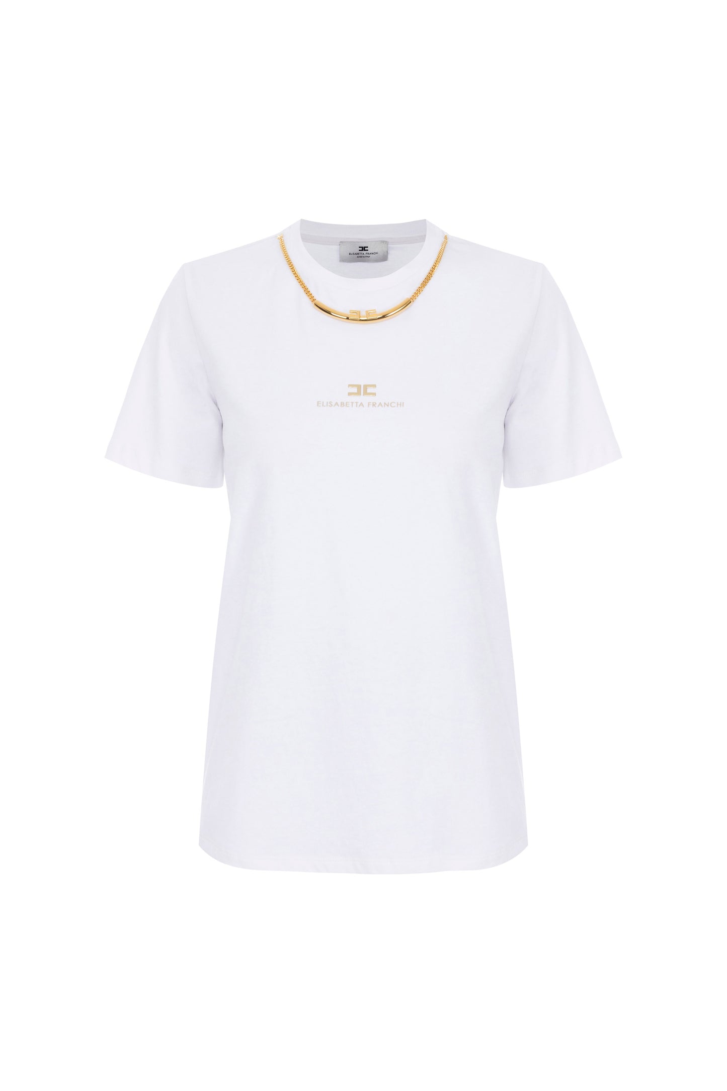 Cotton jersey T-shirt with necklace