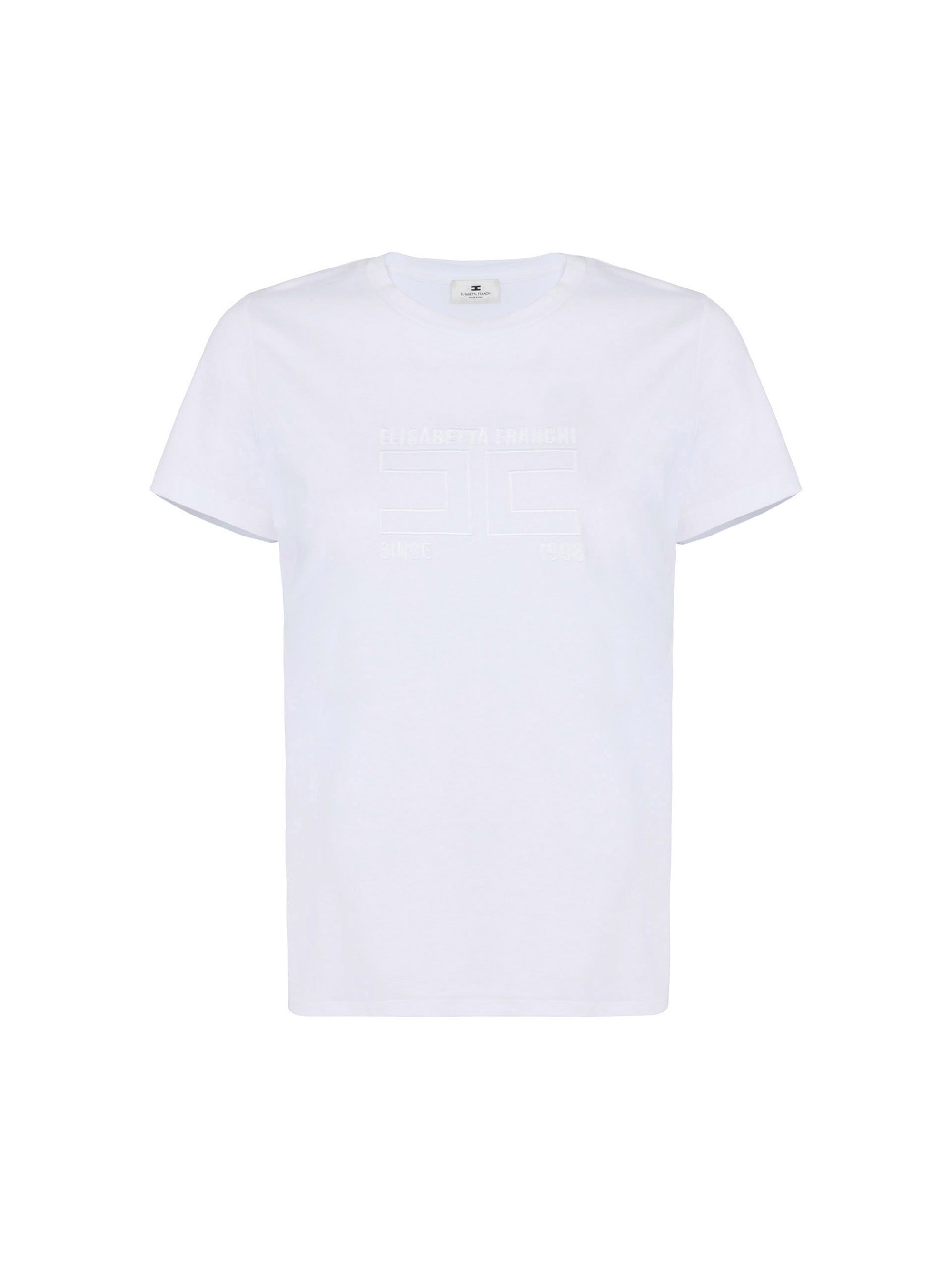 Jersey T-shirt with embroidered logo