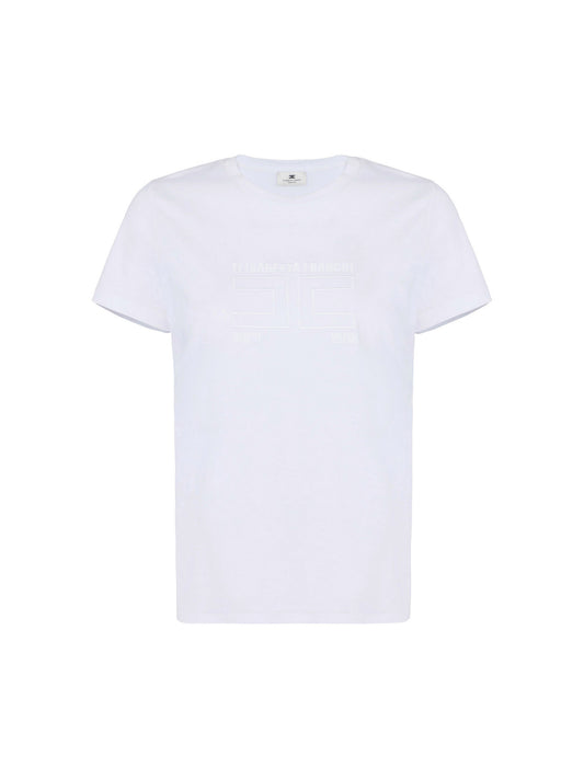 Jersey T-shirt with embroidered logo