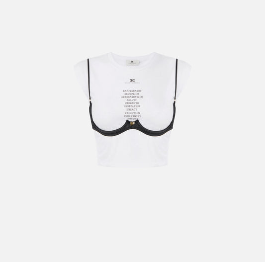 Lightweight jersey T-shirt with bra