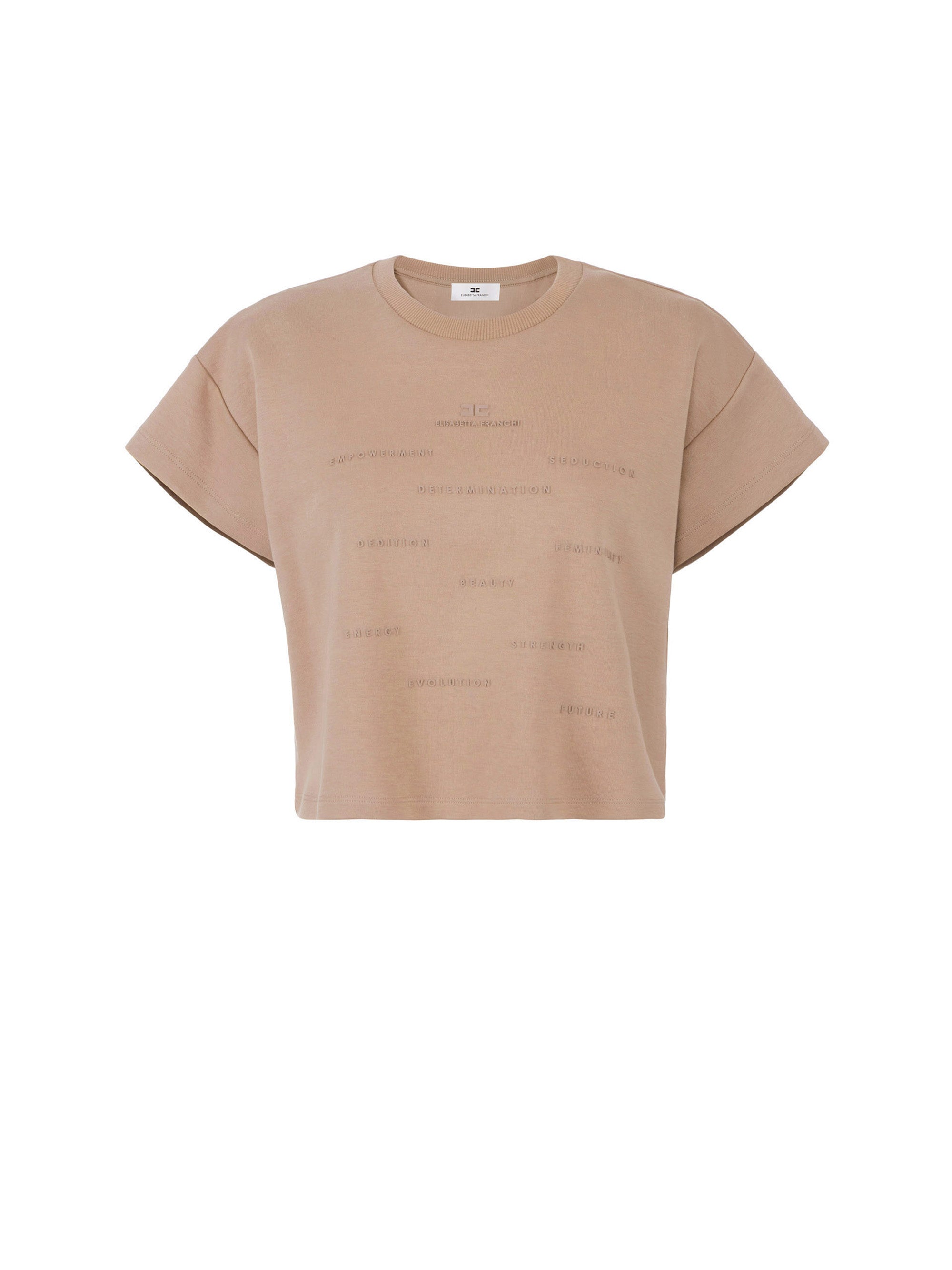 Jersey T-shirt with lettering print