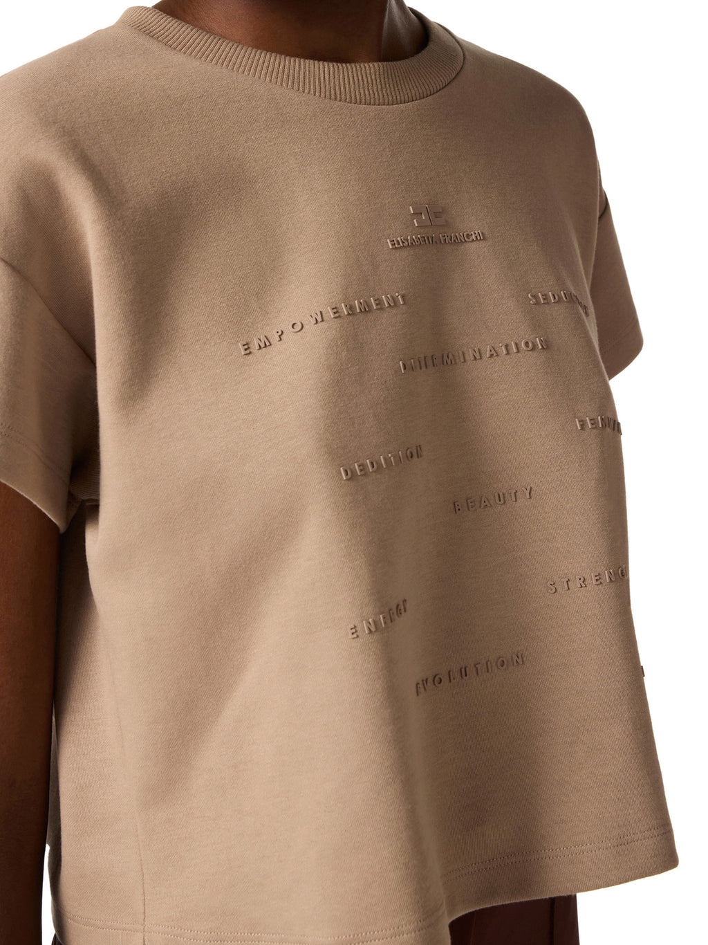 Jersey T-shirt with lettering print