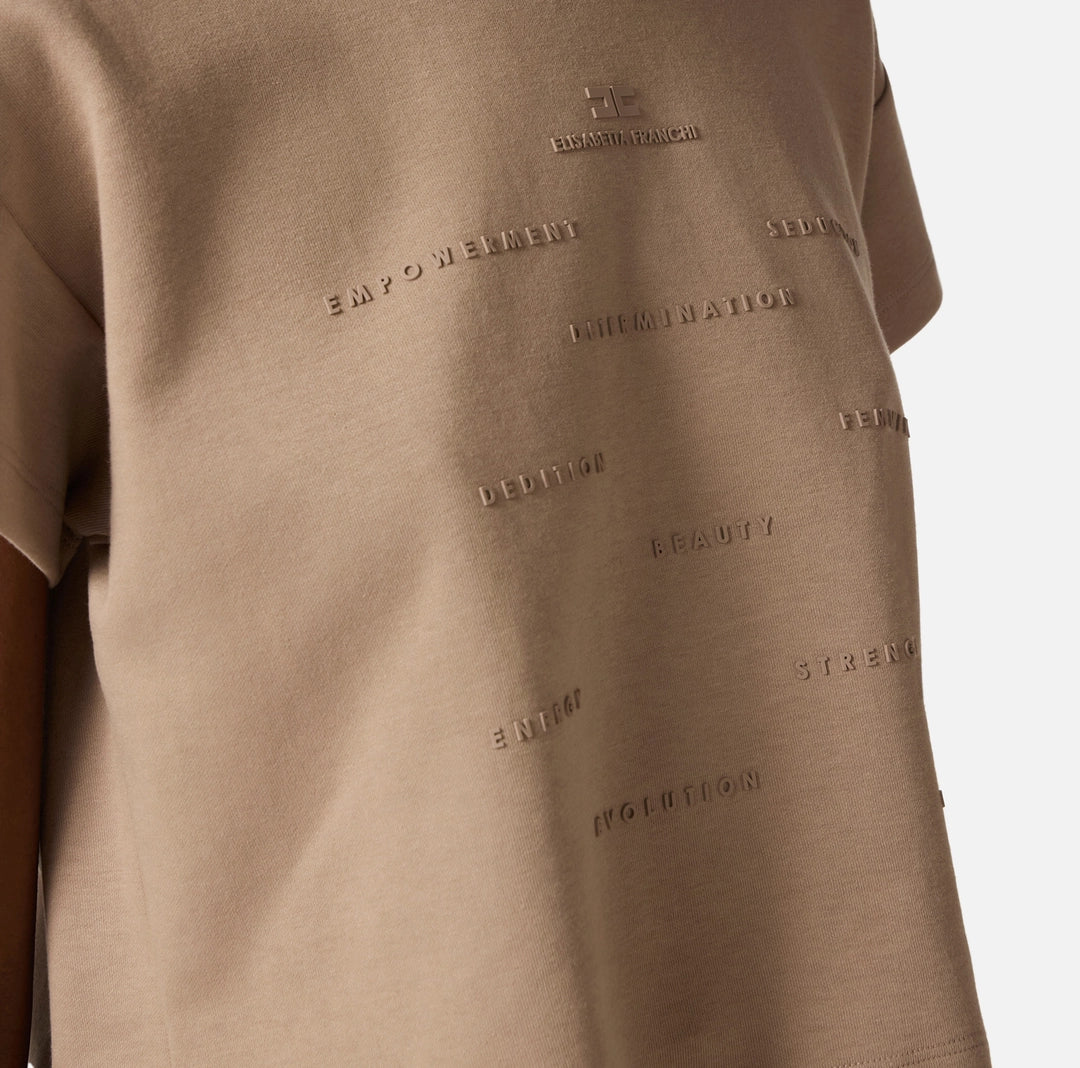 Jersey T-shirt with lettering print