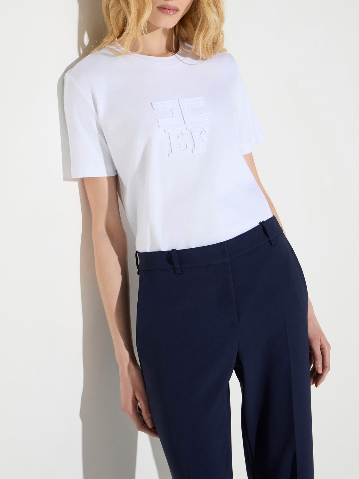 Jersey T-shirt with logos