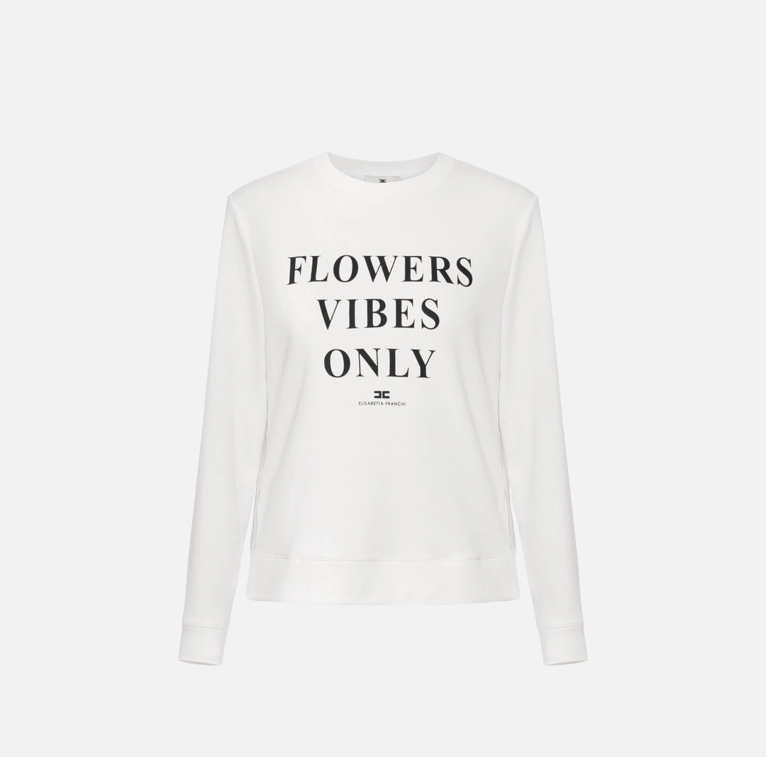 Modal cotton sweatshirt with lettering