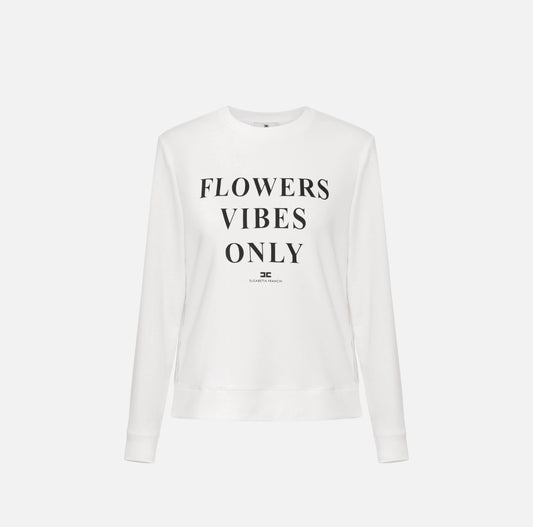 Modal cotton sweatshirt with lettering