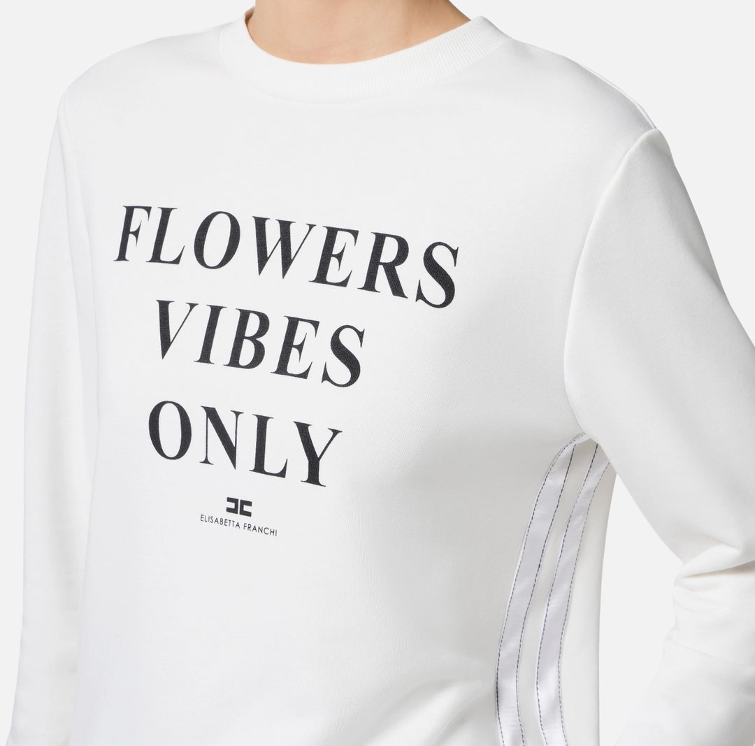 Modal cotton sweatshirt with lettering