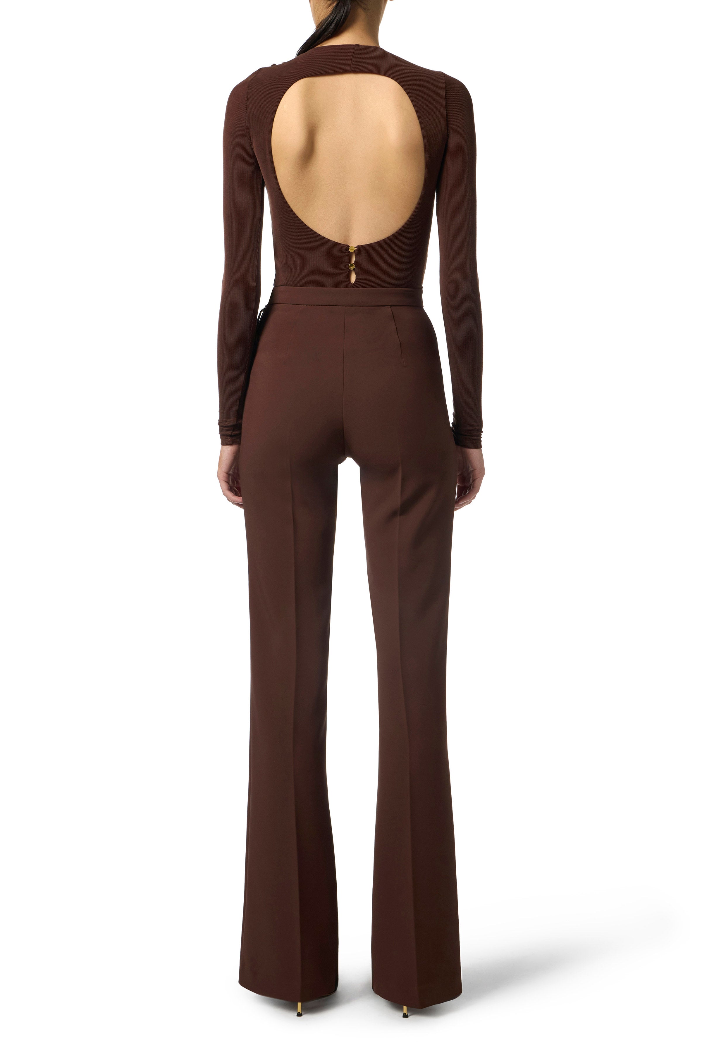 Cupro top with buttons