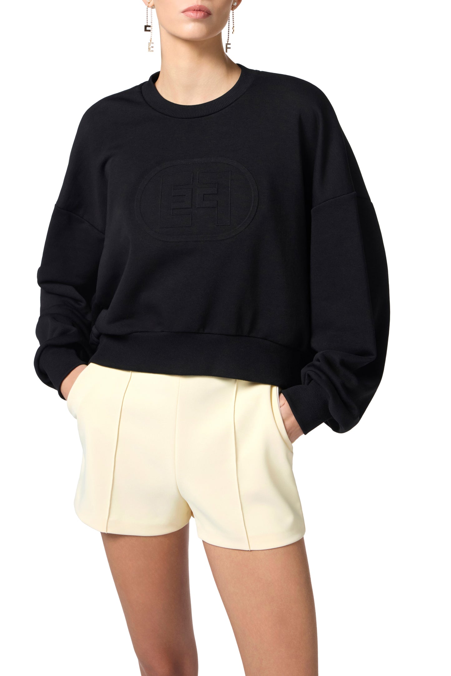 Cotton sweatshirt with logo