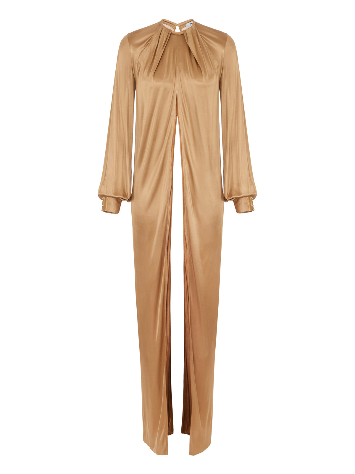 Blouse in shiny jersey fabric