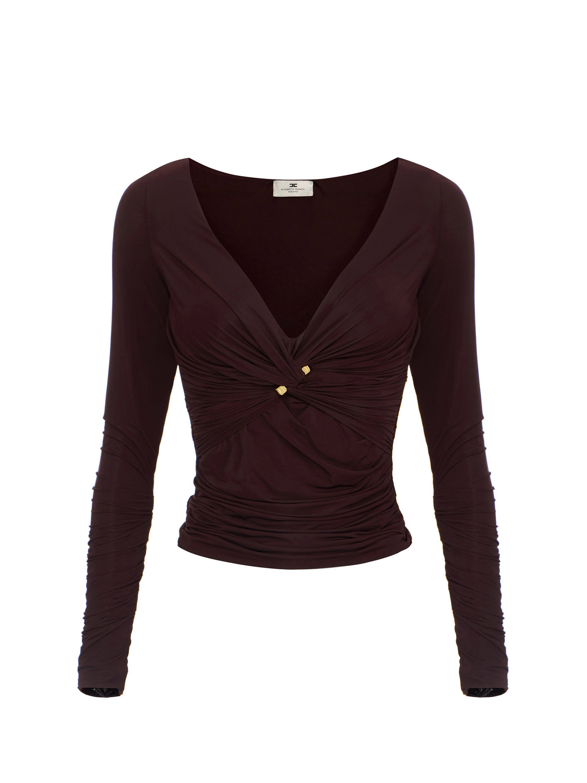Jersey top with jewel detail