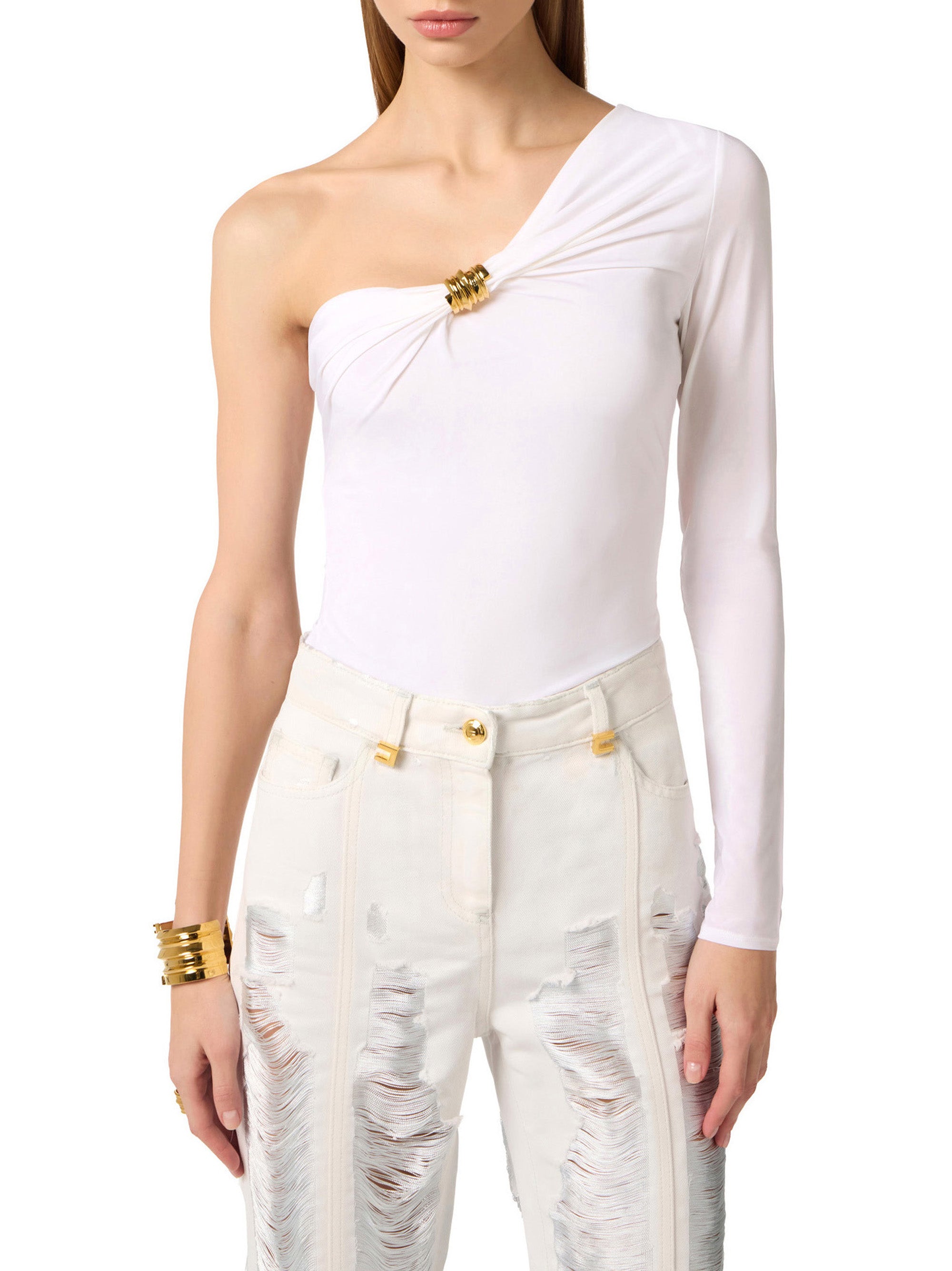 Top in lightweight crêpe jersey fabric