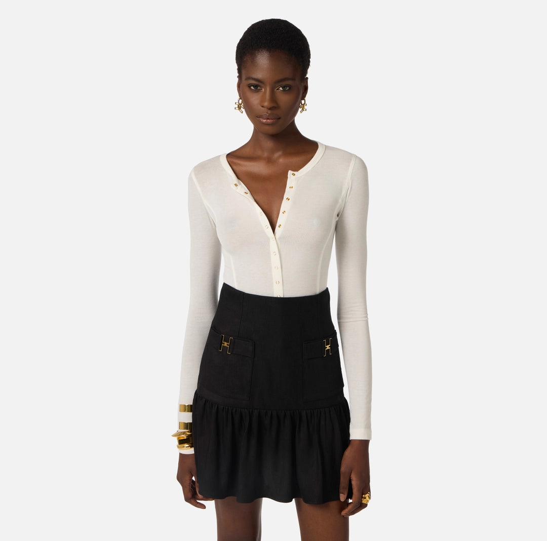 Cardigan in lightweight jersey fabric with embroidered logo