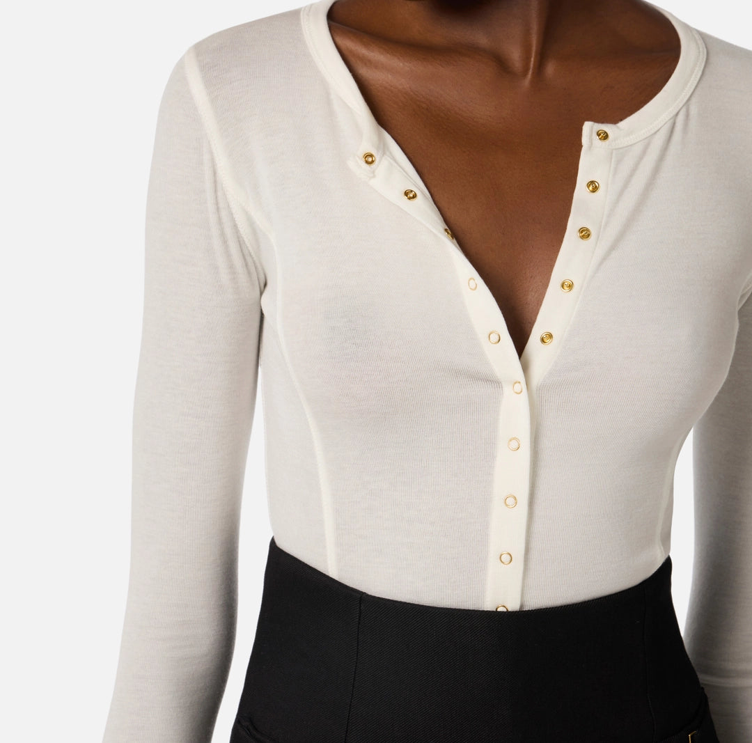 Cardigan in lightweight jersey fabric with embroidered logo