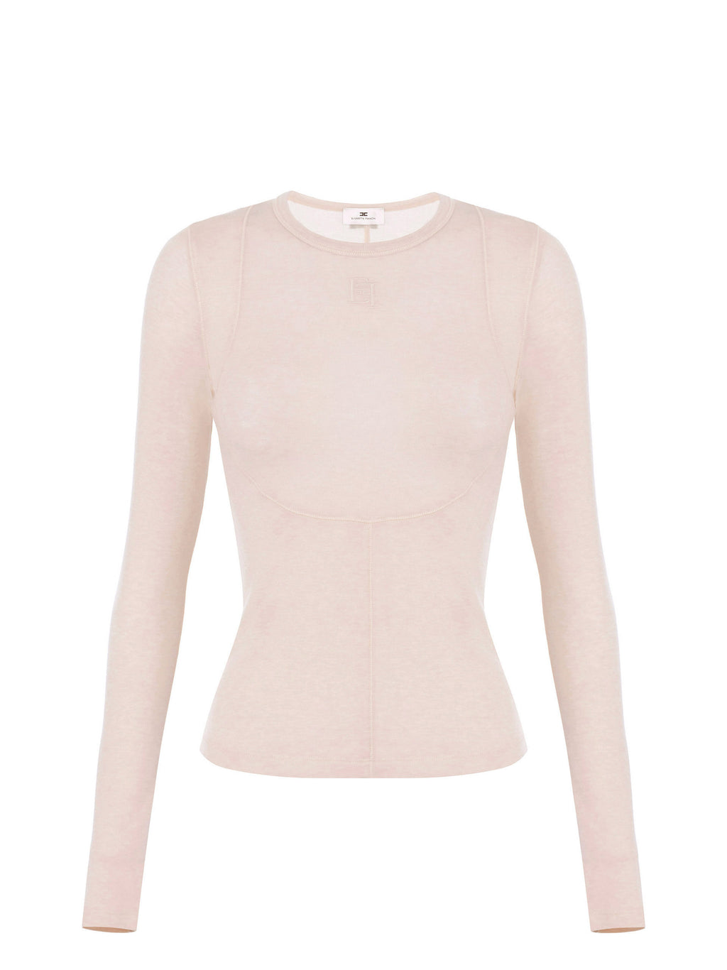 Top in lightweight jersey fabric with embroidered logo