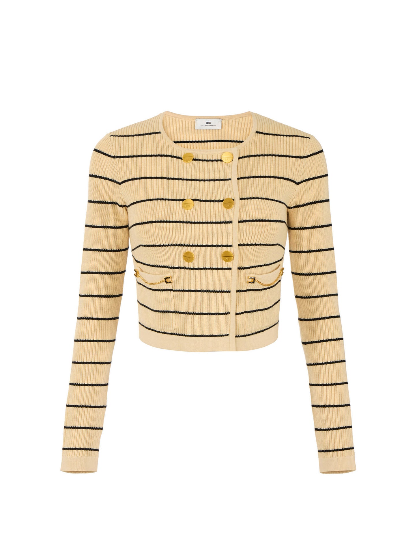 Striped knit cardigan