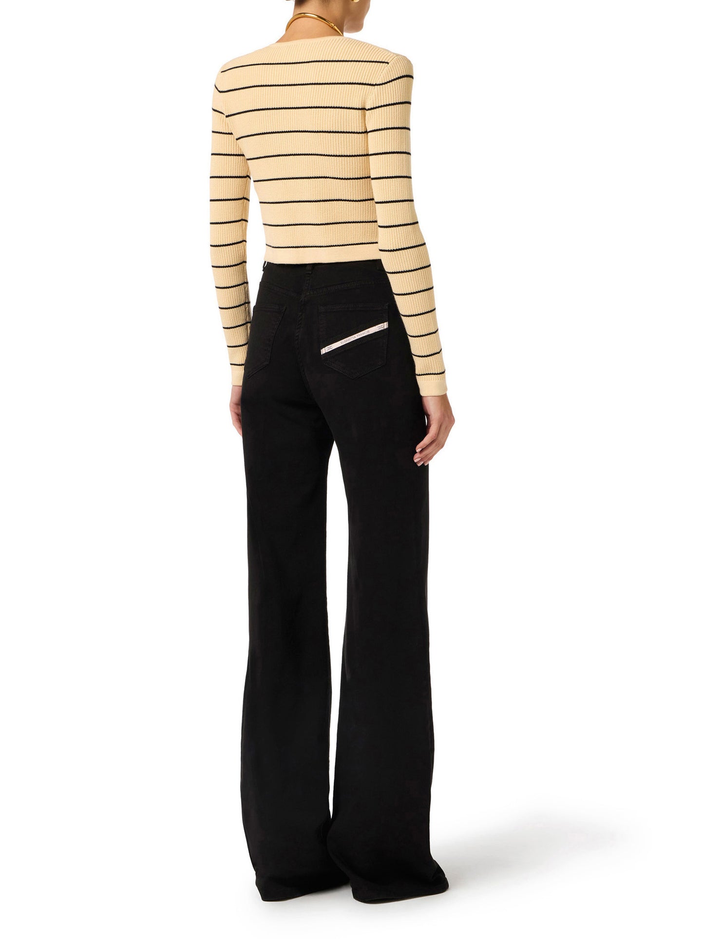 Striped knit cardigan
