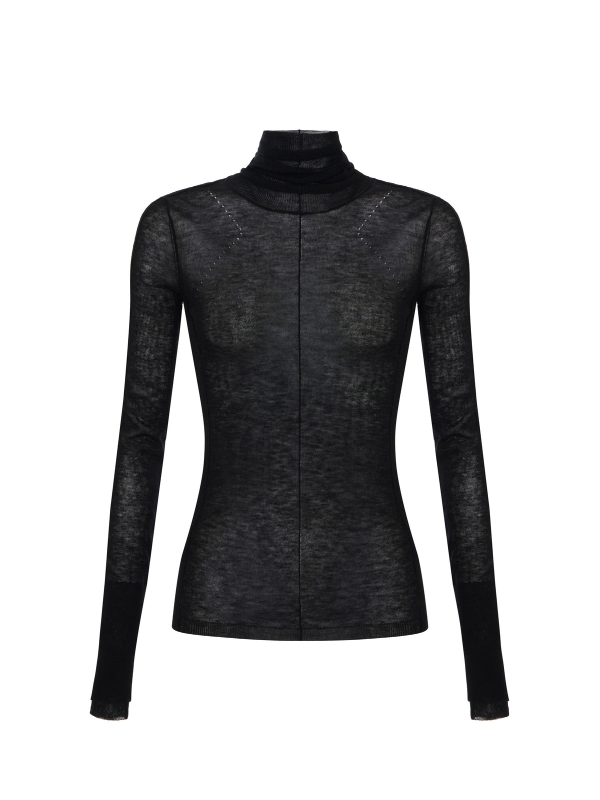 Wool jumper with ribbing