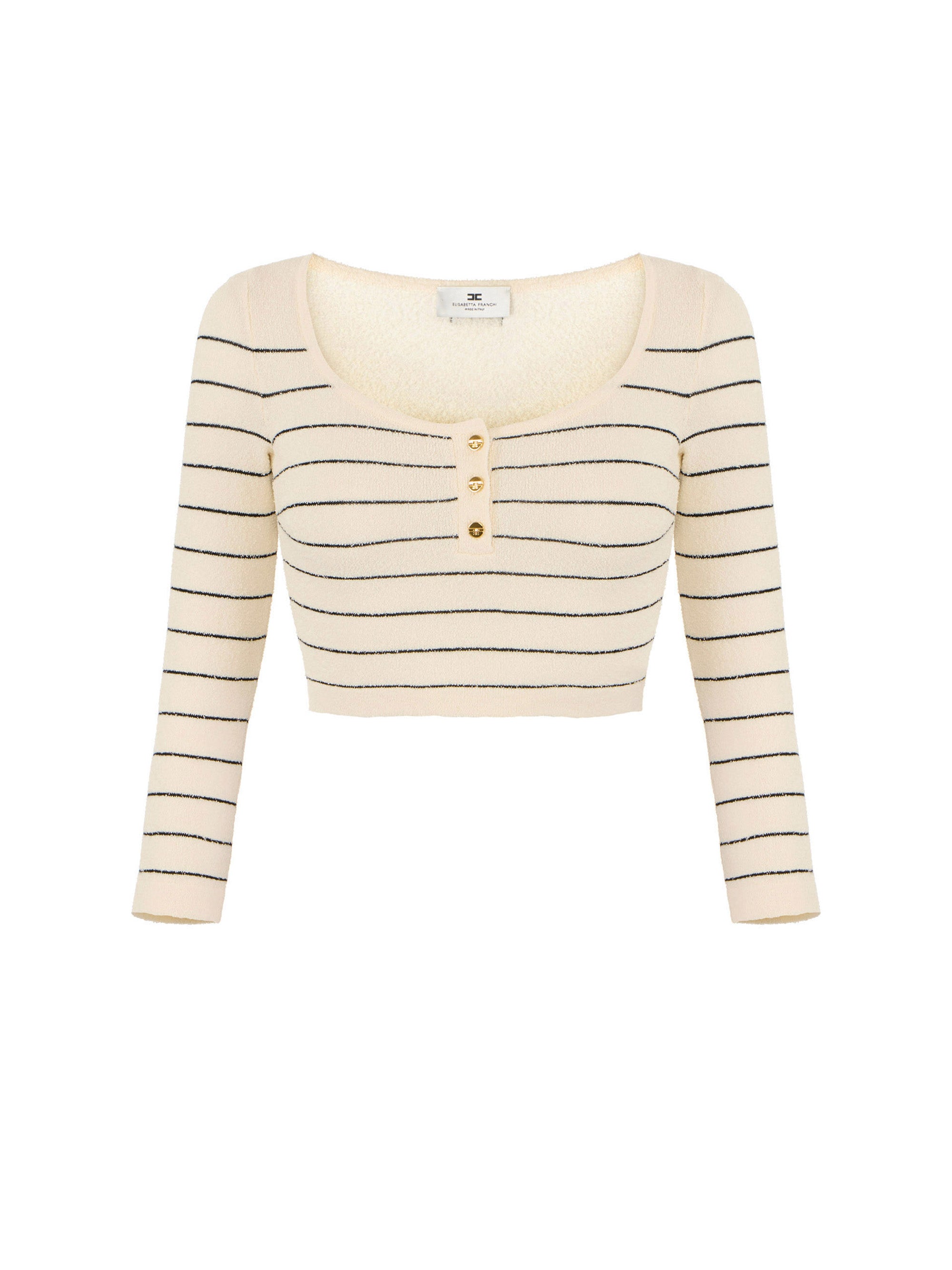 Striped cotton thread top