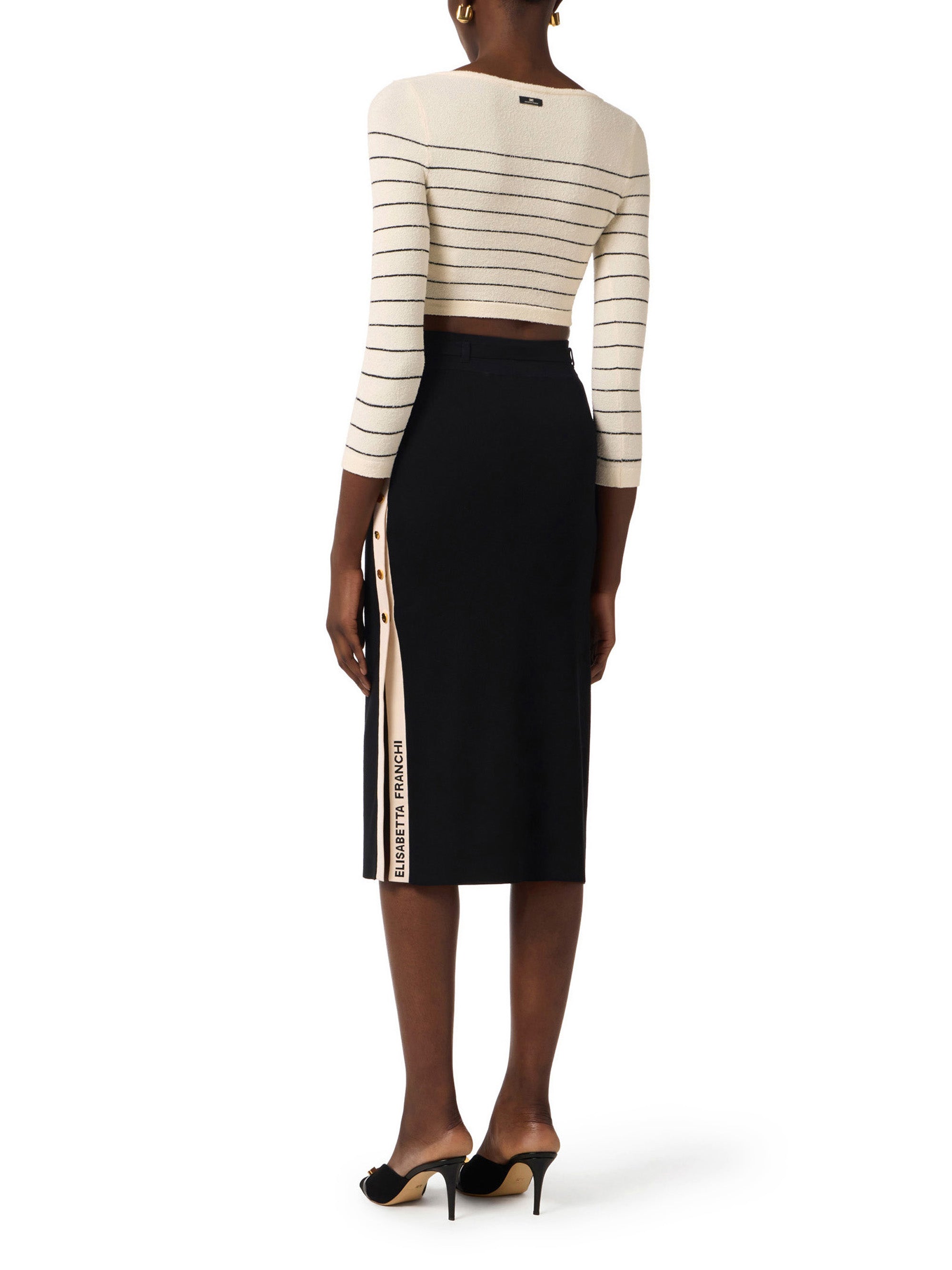 Striped cotton thread top